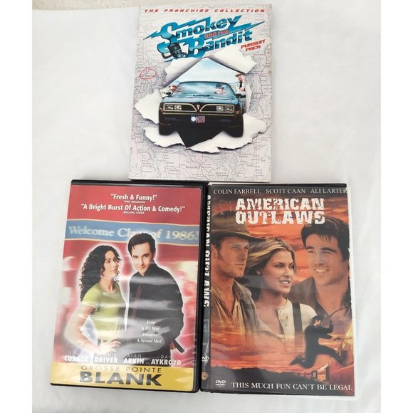 Smokey and the Bandit Pursuit Pack Grosse Pointe Blank American Outlaws DVD Lot - Picture 1 of 5